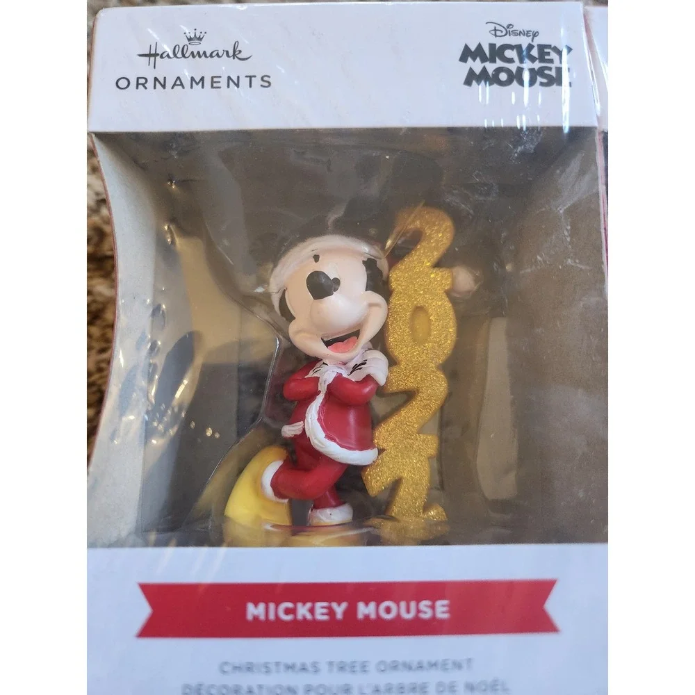 Hallmark Disney Mickey Minnie Mouse 2022 Christmas Ornament Set New Box Sealed‎